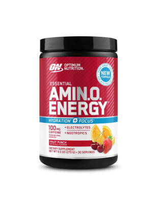 Optimum Nutrition Amino Energy Hydration + Focus (270 g, fruit punch)