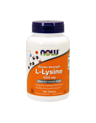 NOW L-Lysine 1000 mg double strength (100 tabs)