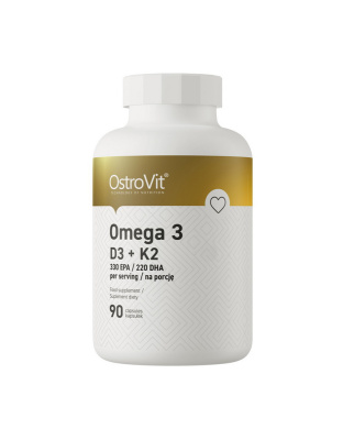 OstroVit Omega 3 D3 + K2 (термін до 09.11.2026) (90 caps)