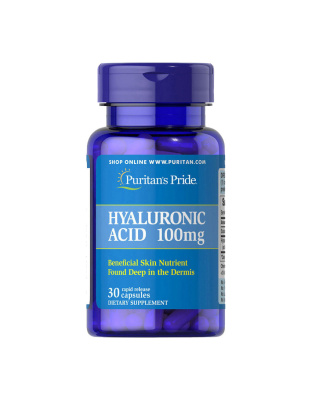 Puritan's Pride Hyaluronic Acid 100 mg (термін до 28.06.2026) (30 capsules)