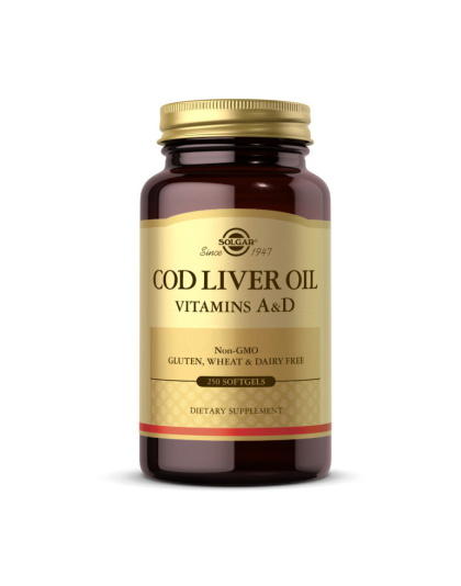 Solgar COD Liver Oil Vitamins A & D (250 softgels)
