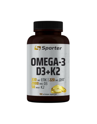 Sporter Omega-3 D3+K2 (100 sgels)