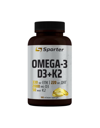 Sporter Omega-3 D3+K2 (100 sgels)