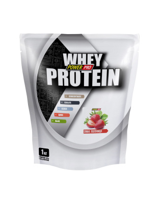 Power Pro Whey Protein +урсоловая кислота (1 kg, полуниця)