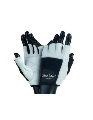 Mad Max Fitness Workout Gloves MFG-444 White-Black (S size)