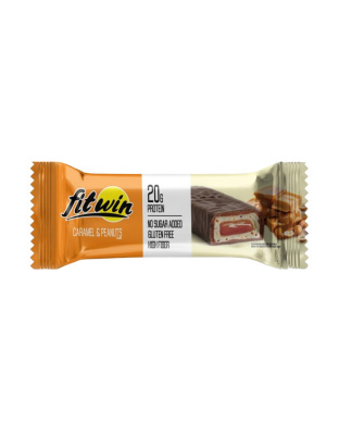 FitWin Fitwin Bar No Sugar Added (60 g, caramel & peanuts)