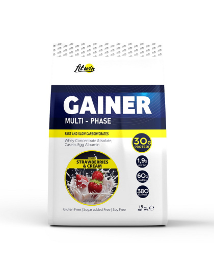 FitWin Gainer Multi-Phase (1,5 kg, strawberries & cream)