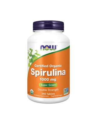 NOW Spirulina 1000 mg certified organic (240 tabs)