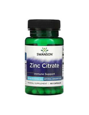 Swanson Zinc Citrate 50 mg (60 caps)
