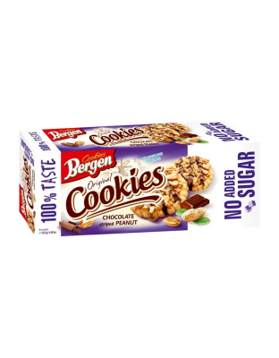 Bergen Original Cookies (125 g, chocolate striped peanut)