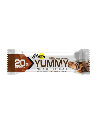 FitWin Yummy Bar No Sugar Added (55 g, chocolate & caramel)