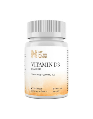 My Nutri Week Vitamin D3 2000IU (50 mcg) (120 caps)