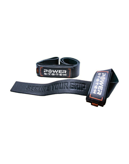Power System Lifting Leather Straps 3320 Black