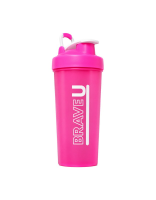 Brave U Shaker With Metal Ball (600 ml, pink)