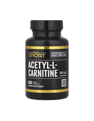 California Gold Nutrition Acetyl-L-Carnitine 500 mg (60 veg caps)