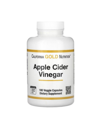 California Gold Nutrition Apple Cider Vinegar (180 veg caps)