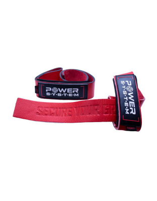 Power System Lifting Leather Straps 3320 Red