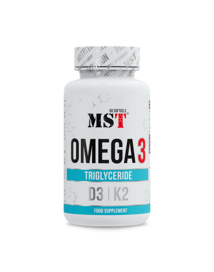 MST Omega 3 Triglyceride D3 + K2 (60 softels)