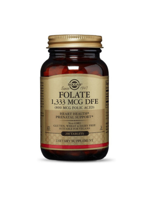 Solgar Folate 1,333 mcg DFE (Folic Acid 800 mcg) (термін до 28.08.2026) (250 veg caps)