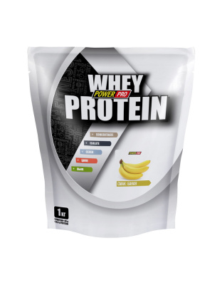 Power Pro Whey Protein +урсоловая кислота (1 kg, банановий)