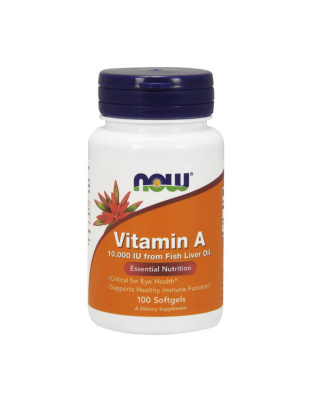 NOW Vitamin A 3000 mcg (10,000 IU) (100 softgels)