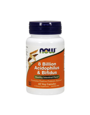 NOW 8 Billion Acidophilus & Bifidus (60 veg caps)