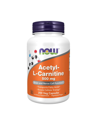 NOW Acetyl-L-Carnitine 500 (200 veg caps)