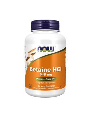 NOW Betaine HCL 648 mg (120 caps)