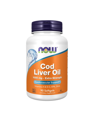 NOW Cod Liver Oil 1000 mg extra strength (90 softgels)