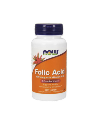 NOW Folic Acid 800 mсg with Vitamin B-12 (250 tabs)