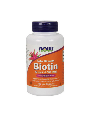 NOW Biotin 10,000 mcg extra strength (120 veg caps)