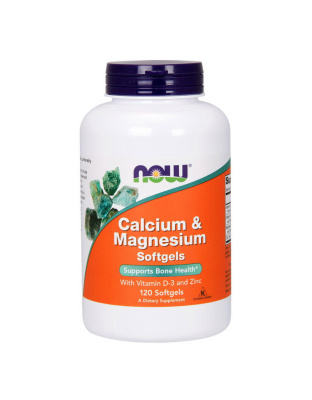 NOW Calcium & Magnesium Softgels (120 softgels)