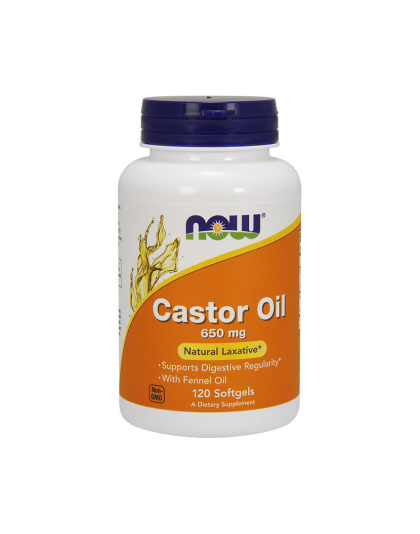 NOW Castor Oil 650 mg (120 softgels)