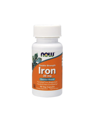 NOW Iron 36 mg double strength (90 veg caps)