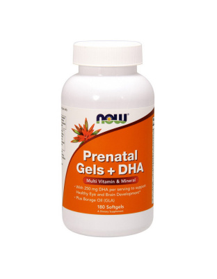NOW Prenatal Gels + DHA (180 softgels)