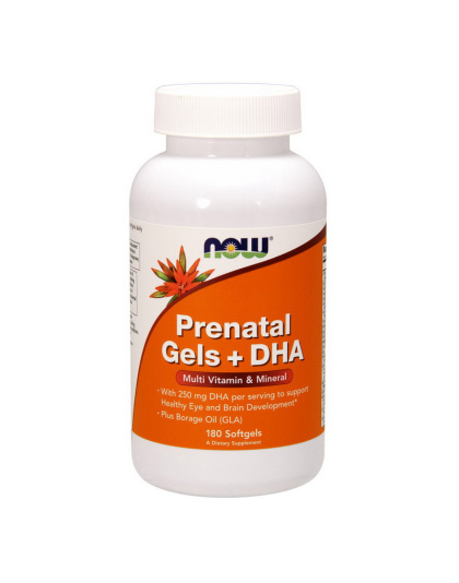NOW Prenatal Gels + DHA (180 softgels)