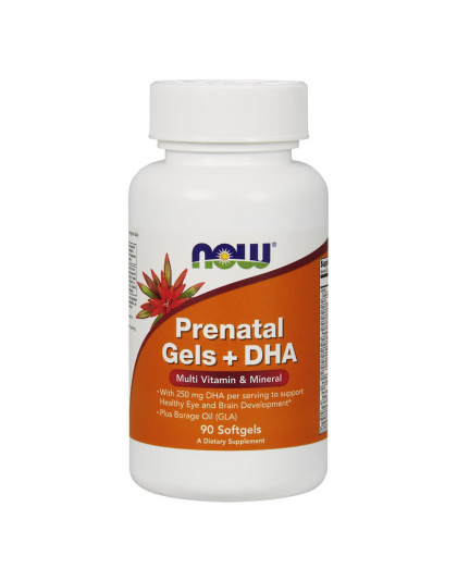 NOW Prenatal Gels + DHA (90 softgel)
