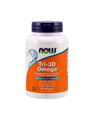 NOW Tri-3D Omega-3 (90 softgels)