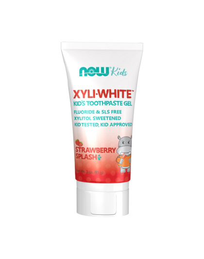 NOW Xyli White kids toothpaste gel (85 g, strawberry splash)