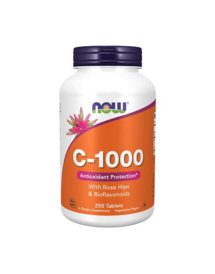 NOW C-1000 with rose hips & bioflavonoids (250 tab)