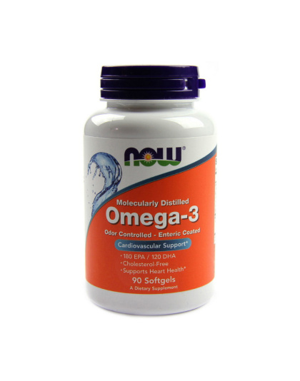 NOW Omega-3 Odor Controlled - Enteric Coated (90 softgels)