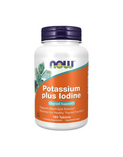 NOW Potassium plus Iodine (180 tab)