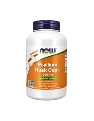 NOW Psyllium Husk Caps 500 mg (200 veg caps)