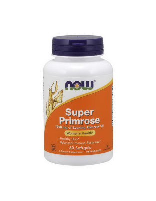 NOW Super Primrose 1300 mg of Evening Primrose Oil (60 softgels)