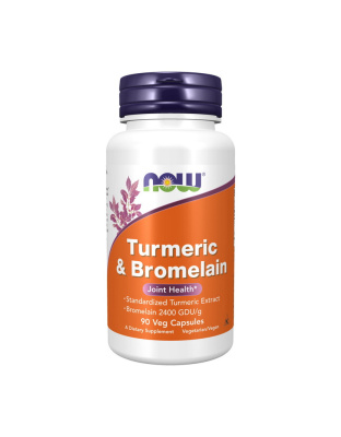 NOW Turmeric & Bromelain (90 veg caps)