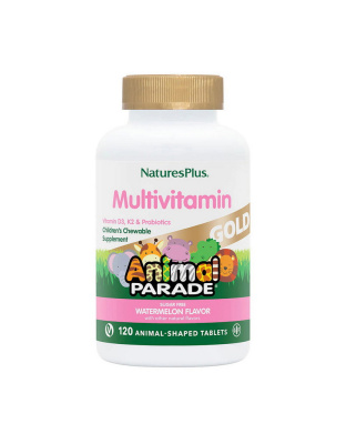 Natures Plus Animal Parade Gold Multivitamin (120 animal-shaped tabs, cherry orange grape)