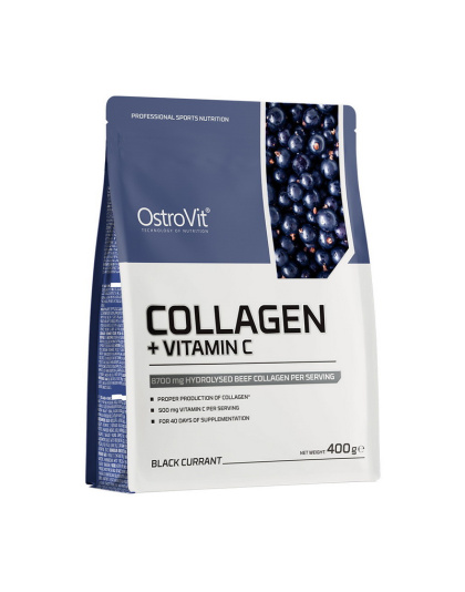 OstroVit Collagen + Vitamin C (400 g, black currant)