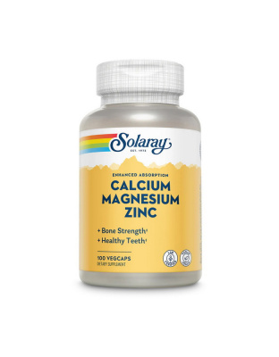 Solaray Calcium Magnesium Zinc (100 veg caps)