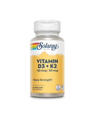 Solaray Vitamin D3+K2 (soy free) (60 veg caps)