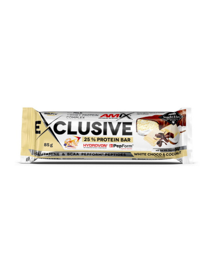 AMIX Exclusive Protein Bar 25% (85 g, white choco & coconut)